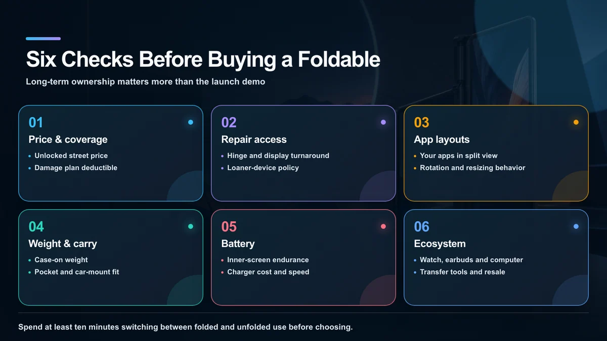 Six ownership checks before buying a foldable phone