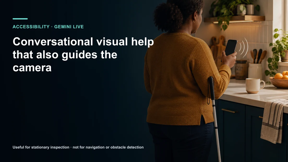 Conversational visual help that also guides the camera