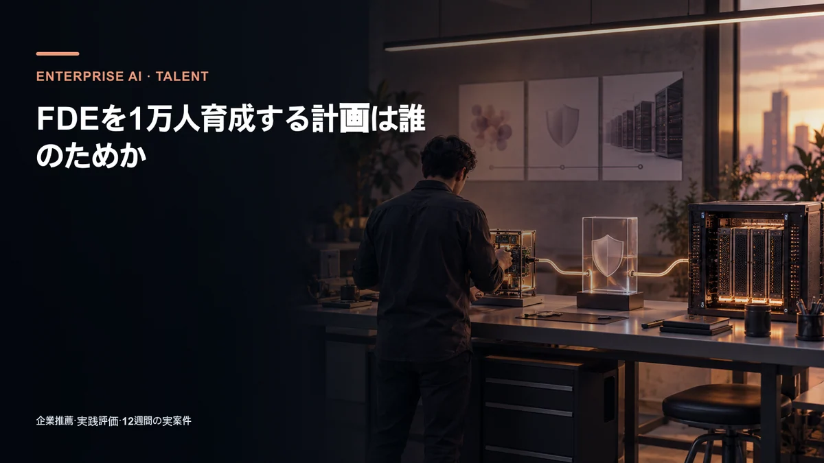 FDEを1万人育成する計画は誰のためか