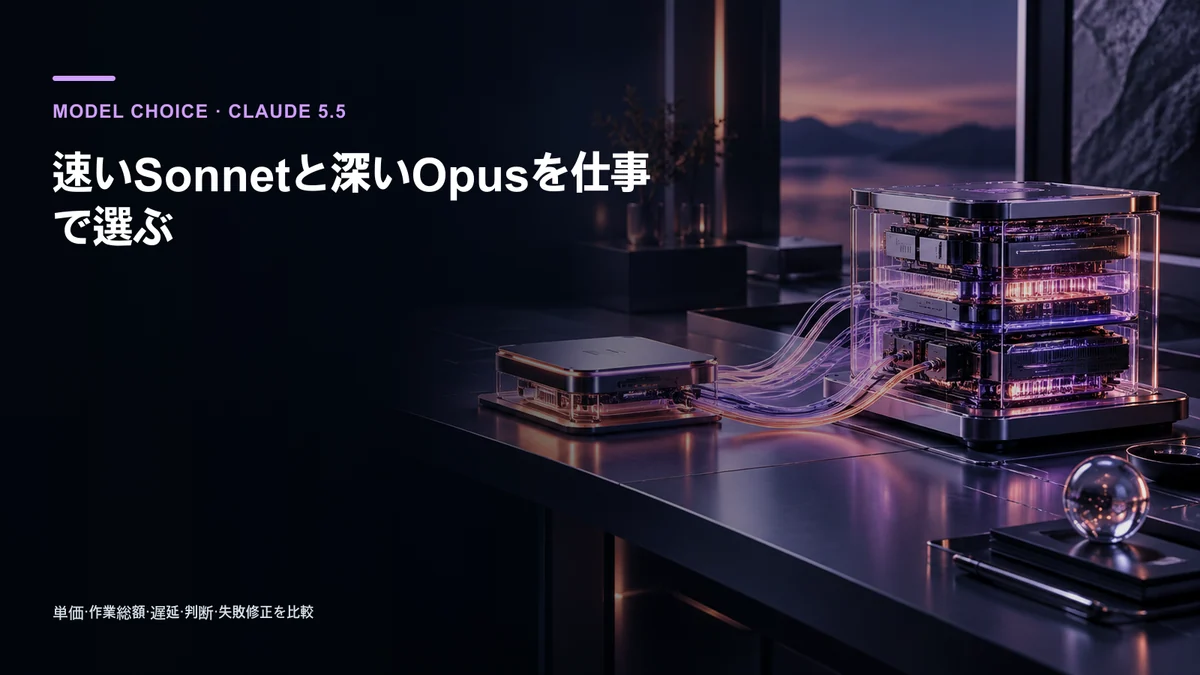 速いSonnetと深いOpusを仕事で選ぶ