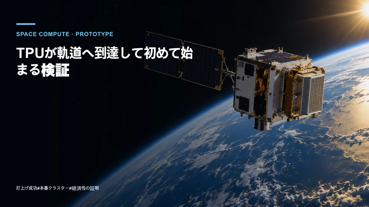 TPUが軌道へ到達して初めて始まる検証