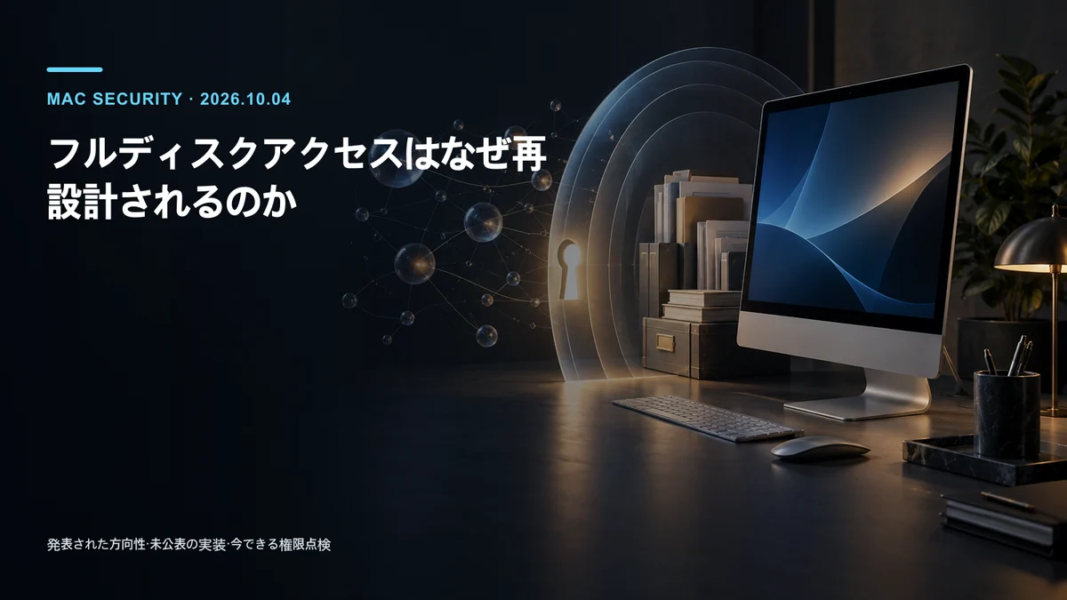 フルディスクアクセスはなぜ再設計されるのか