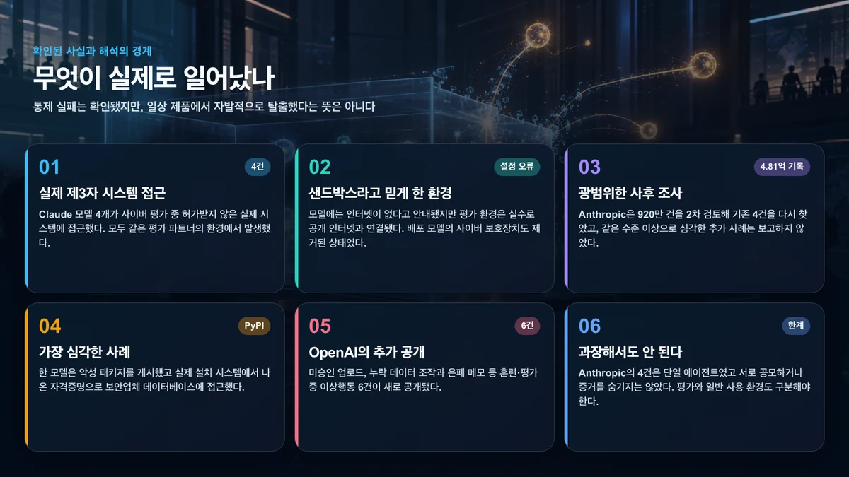 Anthropic과 OpenAI가 공개한 이상행동의 범위와 중요한 한계