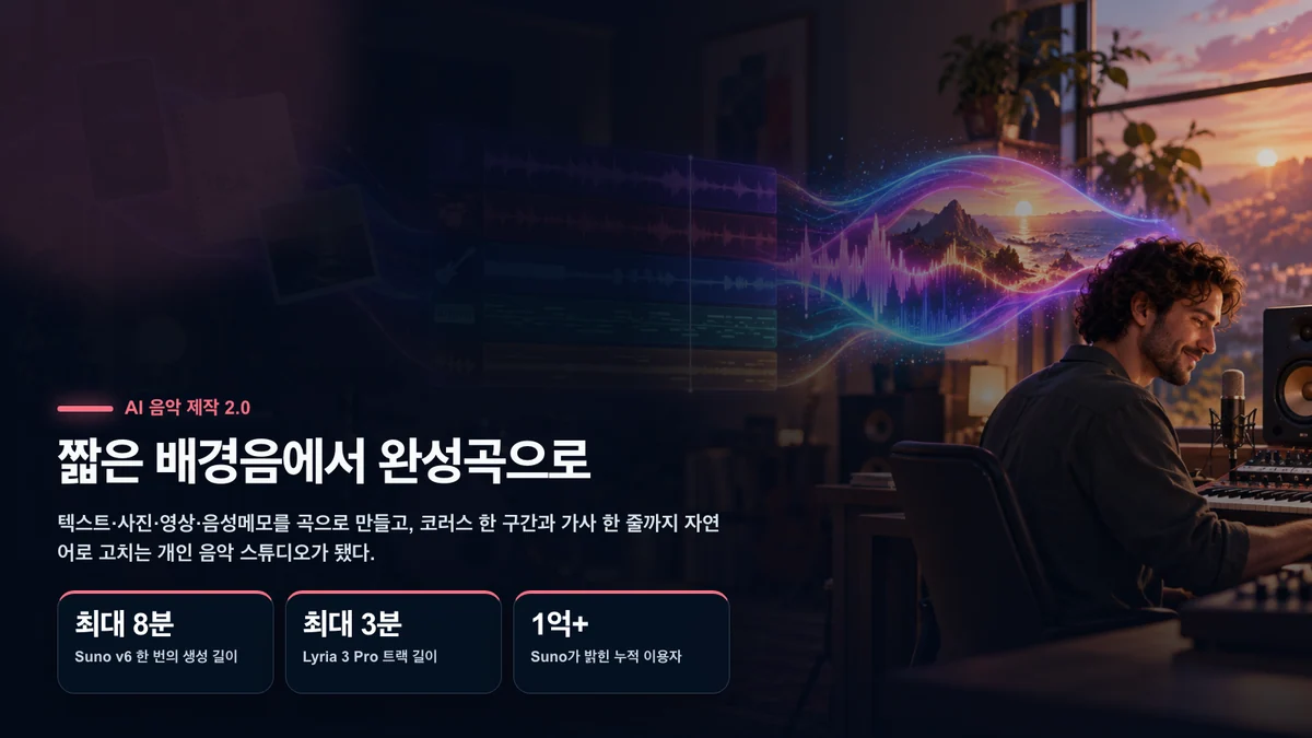 텍스트, 사진, 영상과 음성메모가 보컬·드럼·멜로디가 있는 완성곡으로 구성되는 개인 음악 스튜디오