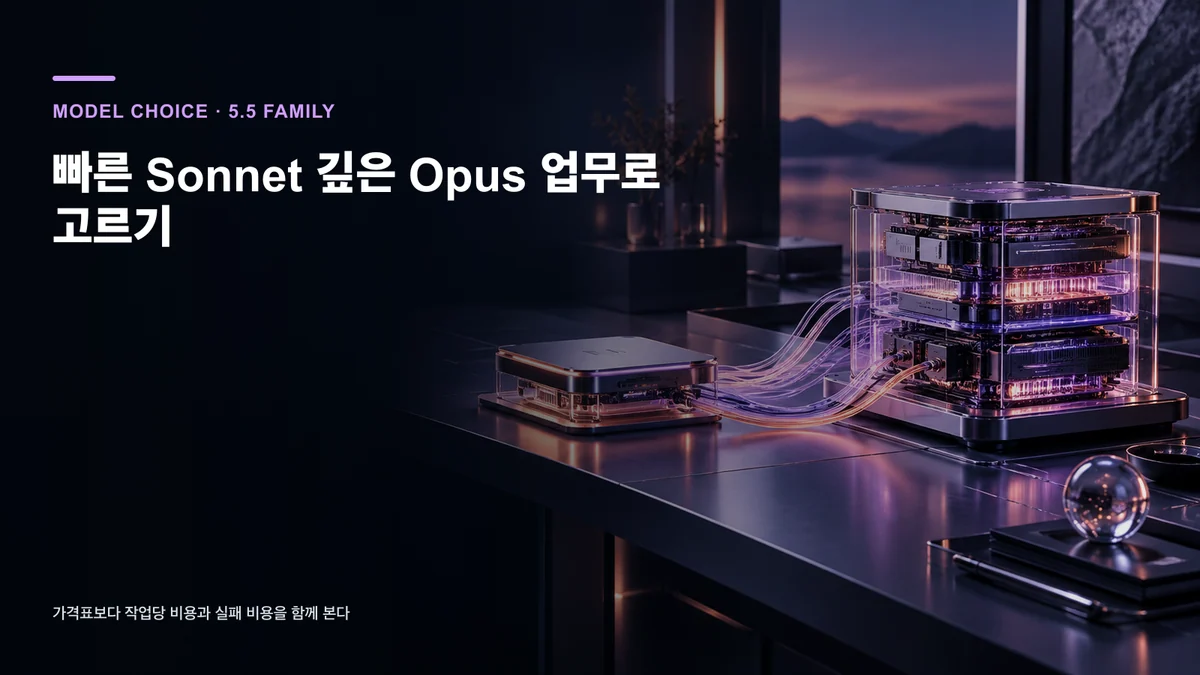 빠른 Sonnet 깊은 Opus 업무로 고르기