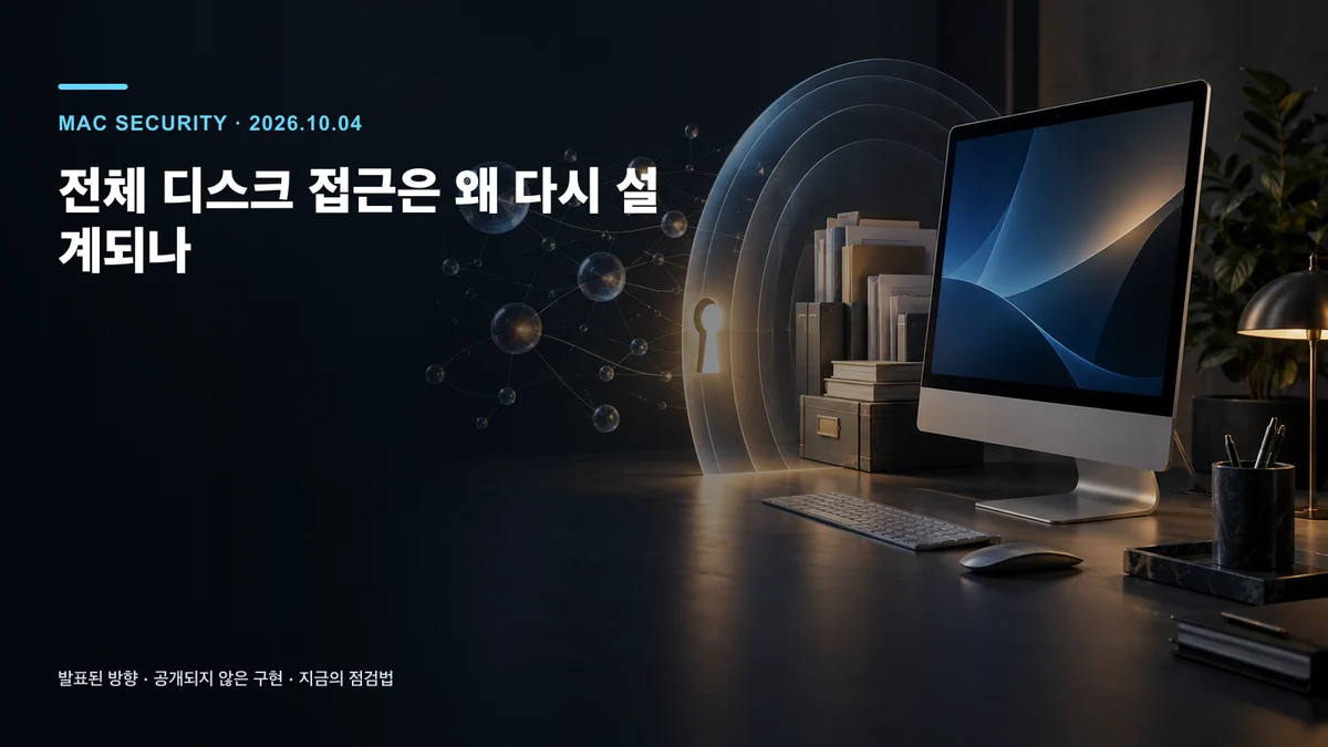 전체 디스크 접근은 왜 다시 설계되나