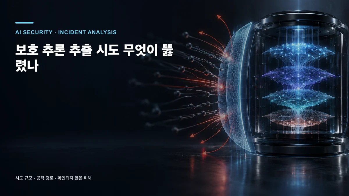 보호 추론 추출 시도 무엇이 뚫렸나