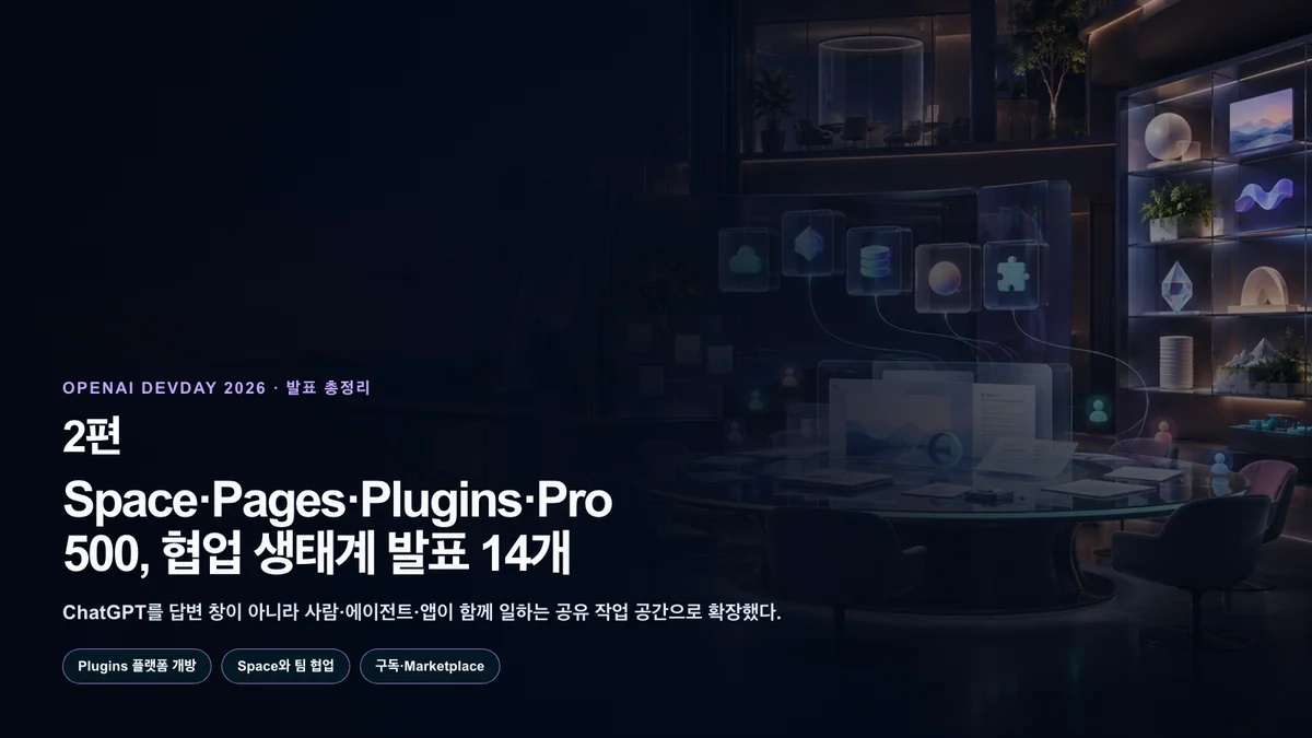 OpenAI DevDay 2026 Space·Pages·Plugins·Pro 500 발표 총정리 2편