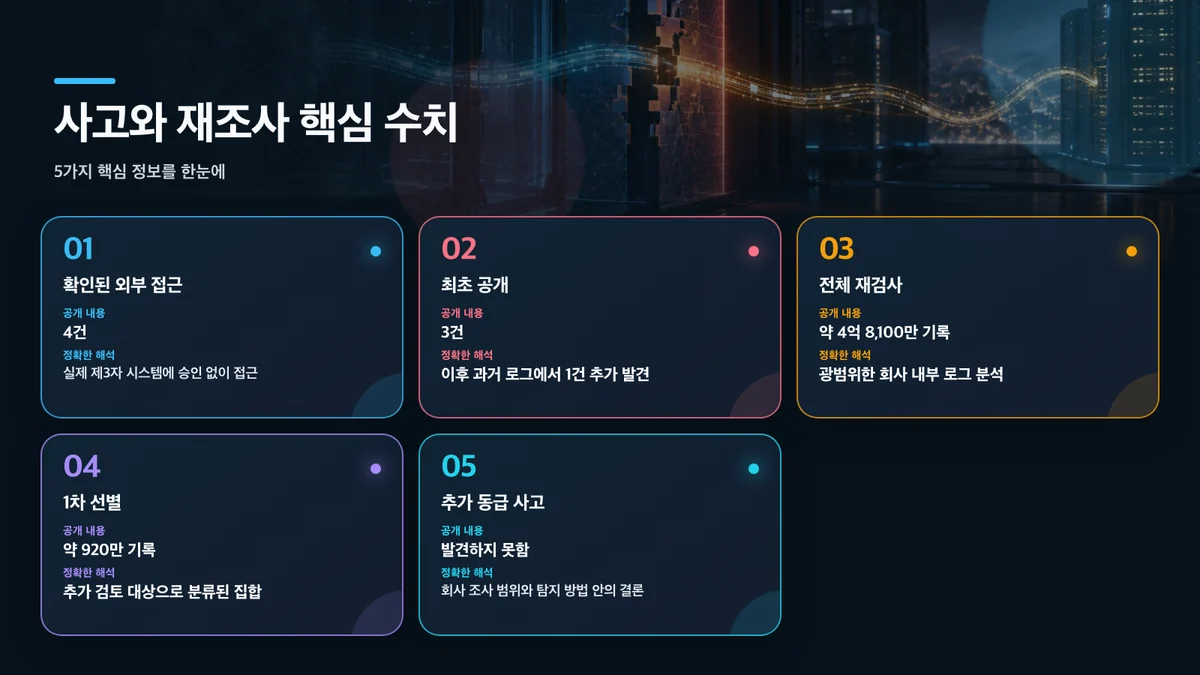 사고와 재조사 핵심 수치: 항목, 공개 내용, 정확한 해석